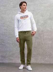 RueChic 男士抽绳腰部斜口袋运动裤