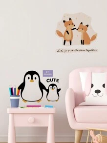 Cozy Pixies 3pcs Đáng yêu Chim cánh cụt Tự dính Không thấm nước Chống ẩm Dán tường Đối với Căn phòng trẻ em Đồ trang trí - Nhiều màu - Xem 6