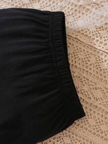 Pantaloncini Tinta Unita Da Neonata - nero - Visualizzare 3
