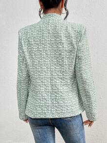 SHEIN LUNE 女士提花單鈕西裝外套 - 薄荷綠 - 查看 2