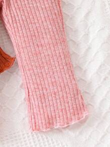 2pcs Baby Girls' Comfortable Mesh Ruffle Pants - Multicolor - View 4