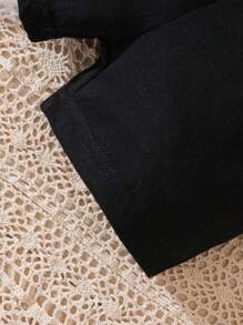 Pantaloncini Tinta Unita Da Neonata - nero - Visualizzare 5