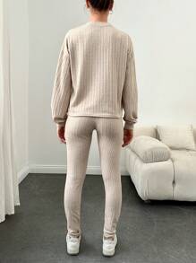 RueChic Drop Shoulder Lantern Sleeve Tee & Tie Waist Leggings