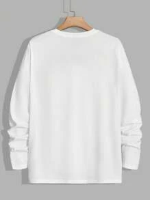 Manfinity VCAY 2pcs Knitted Casual Printed T-Shirt Multi-Piece Set - White - View 2