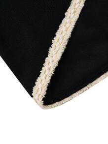 EMERY ROSE Women's Color Blocked Jacket With Trim - Black - View 3