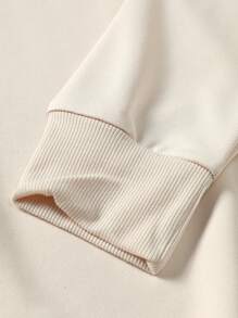 Manfinity Homme Men's Plus Size Round Neck Sweatshirt Set - Apricot - View 6