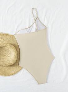 Swim Vcay Traje De Baño De Una Pieza Con Un Hombro Para Mujer