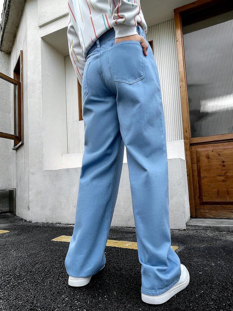 Men's Snowflake & Skeleton Printed Straight Leg Jeans