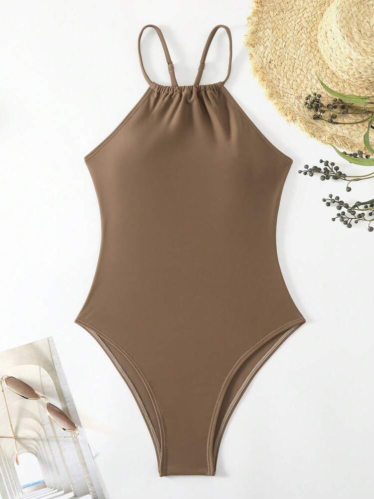Women's Cami One-Piece Swimsuit Bathing Suit For Summer Beach