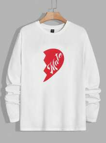 Manfinity VCAY 2pcs Knitted Casual Printed T-Shirt Multi-Piece Set - White - View 4