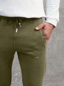 RueChic 男士抽绳腰部斜口袋运动裤