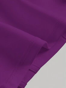 SHEIN MOD Của phụ nữ Màu thuần Áo ba lỗ - Màu tím - Xem 4