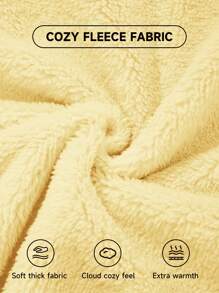 SHEIN LUNE Sudadera Con Capucha Y Cordón Para Mujer - Amarillo - Ver 7