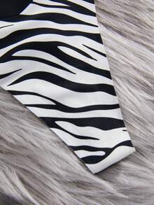 3 件/套斑馬圖案印花丁字褲內衣組合 - 彩色 - 查看 4