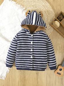 男童条纹开衫 - 藍色 - 查看 1