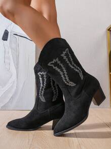 Styleloop 女士們時尚靴子 - 黑色 - 查看 1