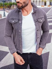 Manfinity Homme Men's Long Sleeve Denim Jacket