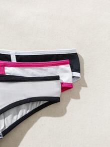 SHEIN 3pcs Contrast Binding Brief - Multicolor - View 5