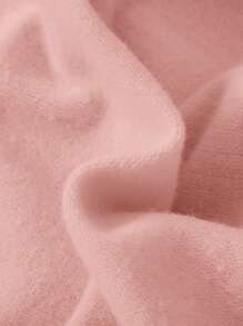 SHEIN Suéter Curto De Malha Jacquard Com Manga Longa E Gola Alta Para Adolescentes