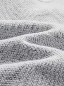 Manfinity Homme 男士卡通貓咪圖案落肩毛衣 - 白色 - 查看 5