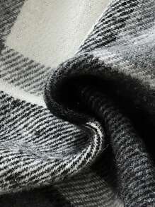 Baby Girls' Solid Color Long Sleeve T-shirt And Plaid Dress With Button Detail Set - Grey - View 8