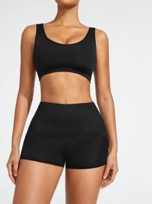 Shapelle Forme Women's Crop Top & Skirt & Body Shaper Set