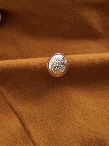 Sunnyshic Plus Size Double-breasted Woolen Cape