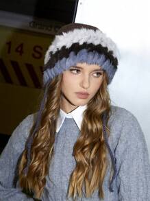 SHEIN ICON NỮ Đồ trang trí lông tơ Mũ len - Nhiều màu - Xem 3