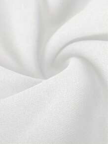 SHEIN EZwear 大尺碼女士純色帽衫和運動長褲兩件套裝 - 白色 - 查看 4