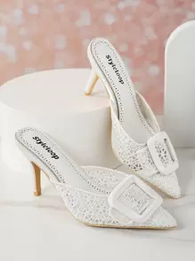 女式高跟鞋 - 白色 - 查看 6
