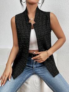 SHEIN Essnce Quý cô Dệt hoa Áo khoác vest - Nhiều màu - Xem 6