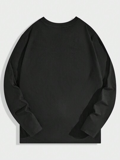 Grunge Punk T-shirt Imprimé À Motif De Chaîne Pour Hommes