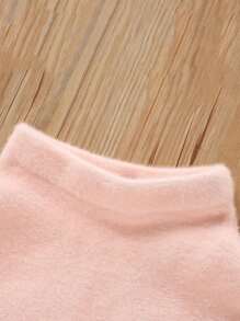 SHEIN Conjunto De Suéter Y Falda Con Patrón De Fresa Para Niñas Pequeñas - Beis - Ver 6