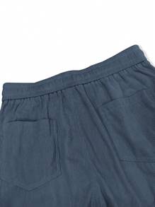 Manfinity Homme Quần dài ống suông thông thường dành cho nam - Màu xanh bụi bặm - Xem 7