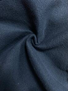 Men's Casual Letter Printed Fleece Sweatshirt - Navy Blue - View 3