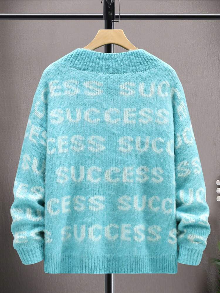Men's Sweater With Letter Print