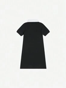 SHEIN EZwear 經典女士萬能直筒裙 - 黑色 - 查看 2