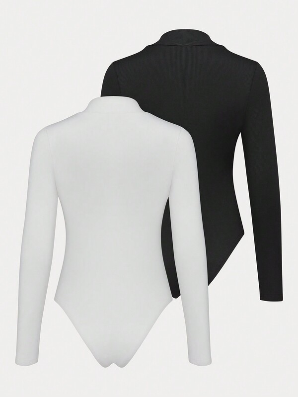 2pcs/Set Turtleneck Long Sleeve Bodycon Bodysuit for Sale Australia