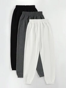 SHEIN Unity 3pcs/set Printed Sweatshirt And Pants Set - Multicolor - View 2