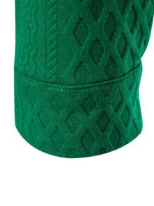 Manfinity Homme Men'S Textured Turn-Down Collar Shacket - Green - View 4