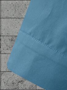 Manfinity Homme Men's Embroidered Long Sleeve Shirt - Dusty Blue - View 4