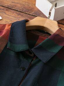 Linhara 女士加大尺碼格紋印花扣前襯衫 - 彩色 - 查看 4