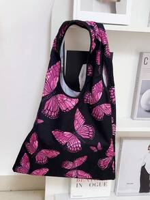 Maryam Alam Của phụ nữ Tím Loại bướm In tranh sơn dầu Túi tote - Nhiều màu - Xem 2