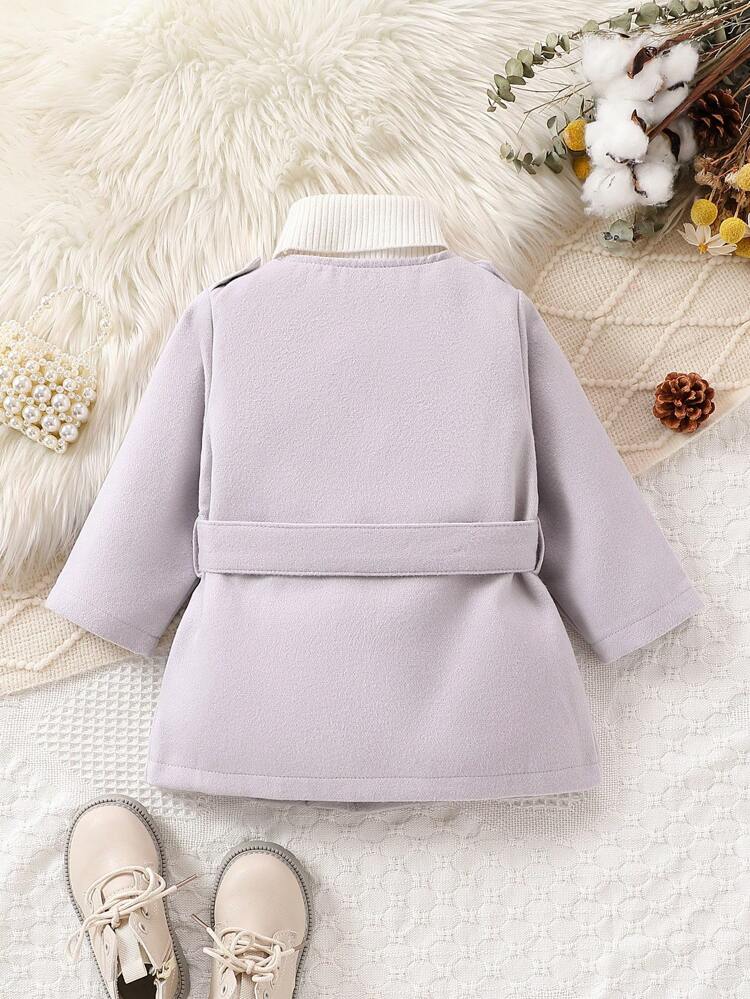 Manteau épais à manches longues avec ceinture pour bébé garçon, automne et hiver
