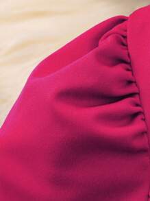 SHEIN Tween Girls' Elegant Urban Leisure Suit And Trousers Set - Hot Pink - View 5