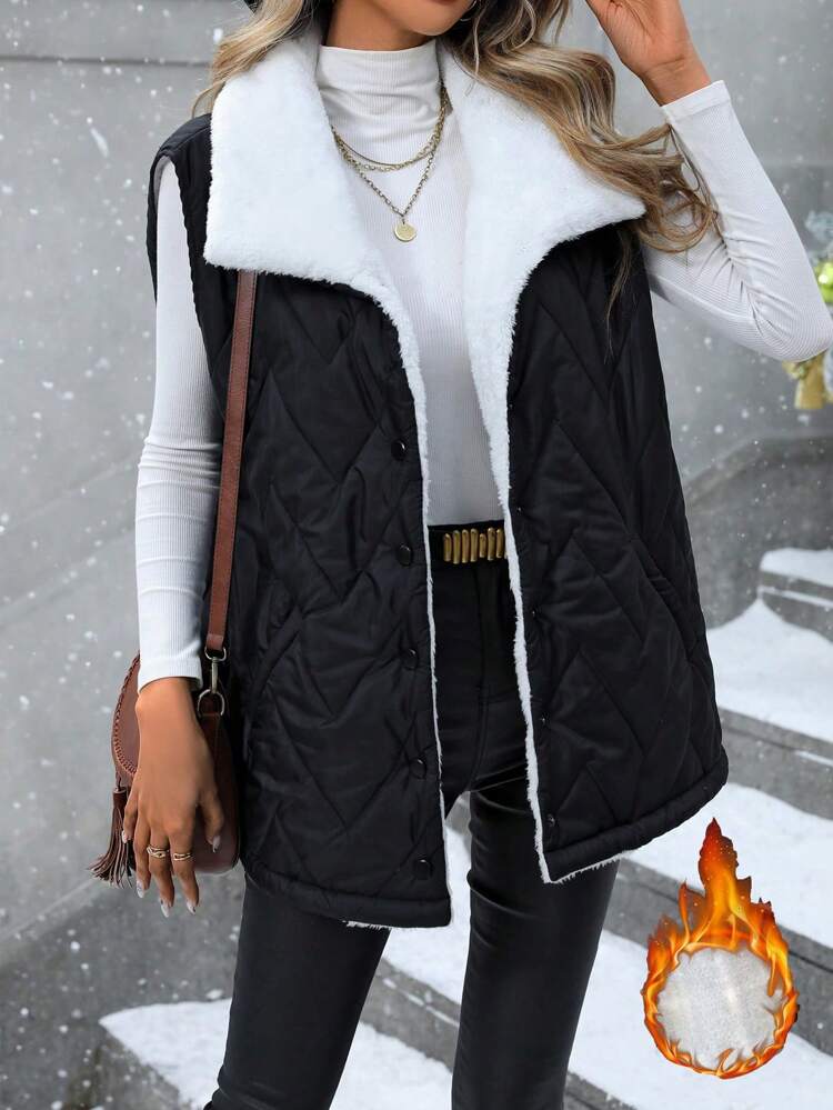 Women's Sleeveless Padded Vest, Winter Clothes Jacket