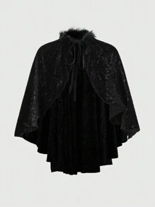 ROMWE Goth Chal señoras - Negro - Ver 1