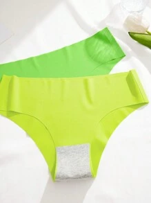 12 Unids/set Bragas Triangulares De Color Liso Para Mujer - Multicolor - Ver 3