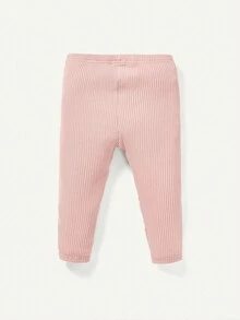 Cozy Pixies Baby Girls' 3pcs Solid Colored Elastic Waist Pants With Button Detail - Multicolor - View 6