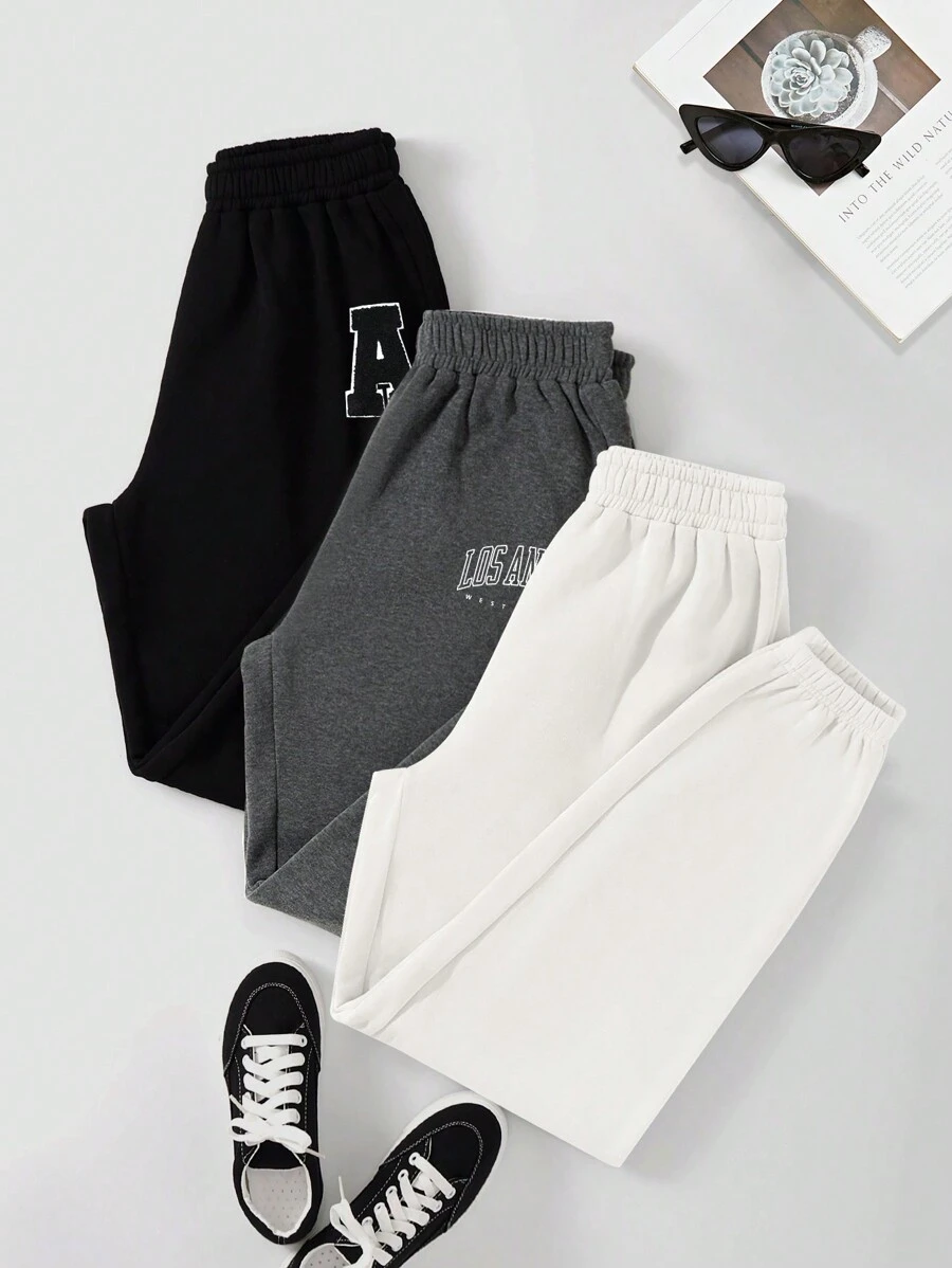 SHEIN Unity 3pcs/set Printed Sweatshirt And Pants Set - Multicolor - View 1